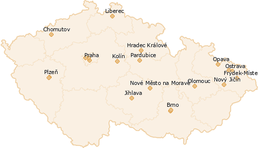 Map with institutions overview