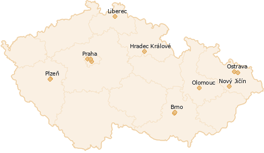 Map with institutions overview